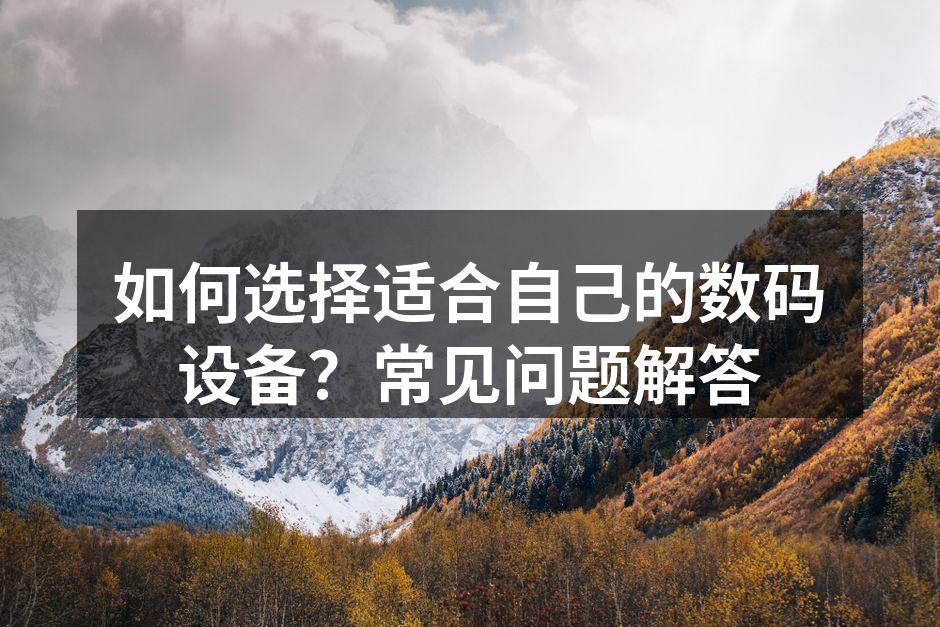 数码设备多样化选择